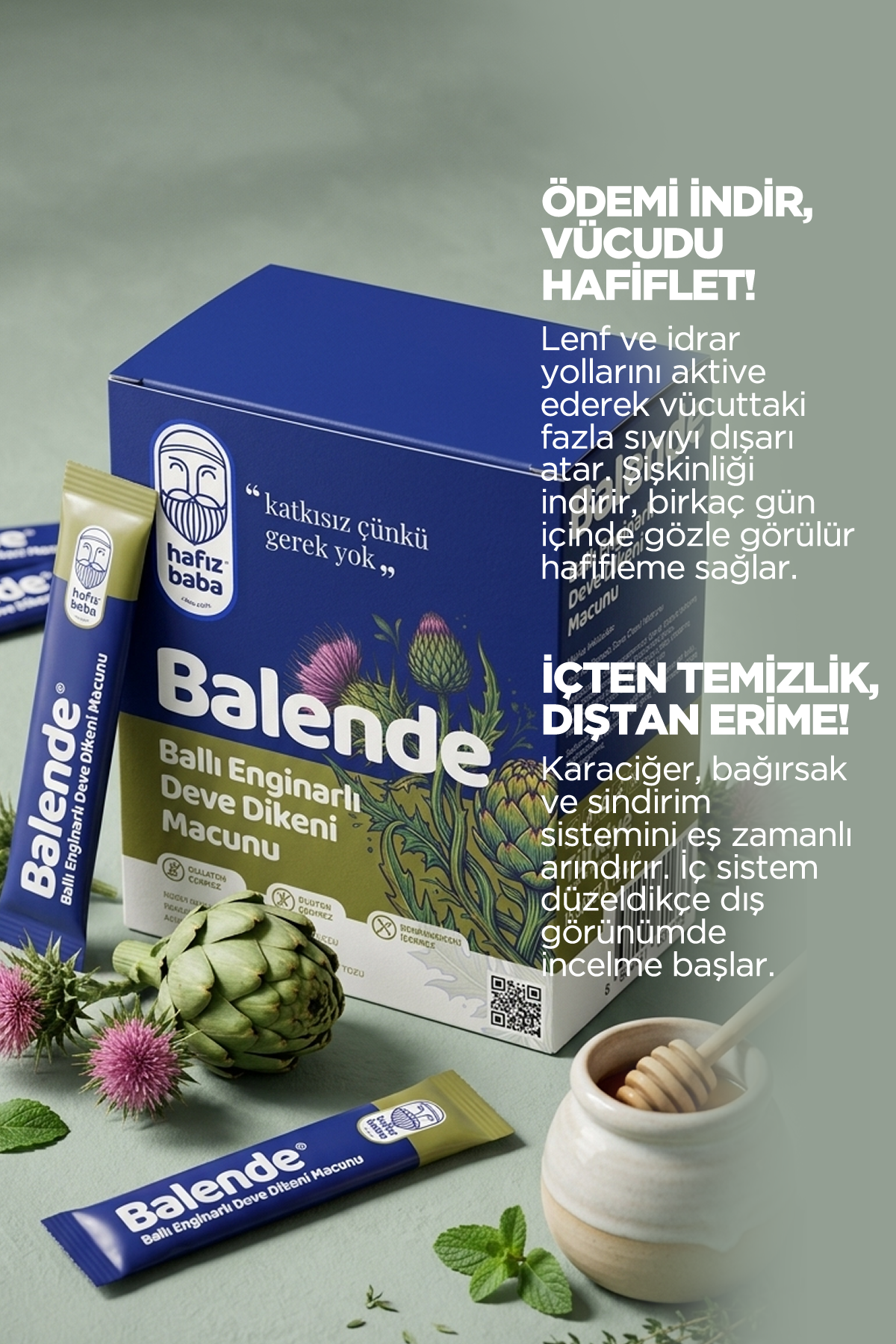 BALENDE Ballı Enginarlı Deve Dikeni Macunu - 15'li Şaset